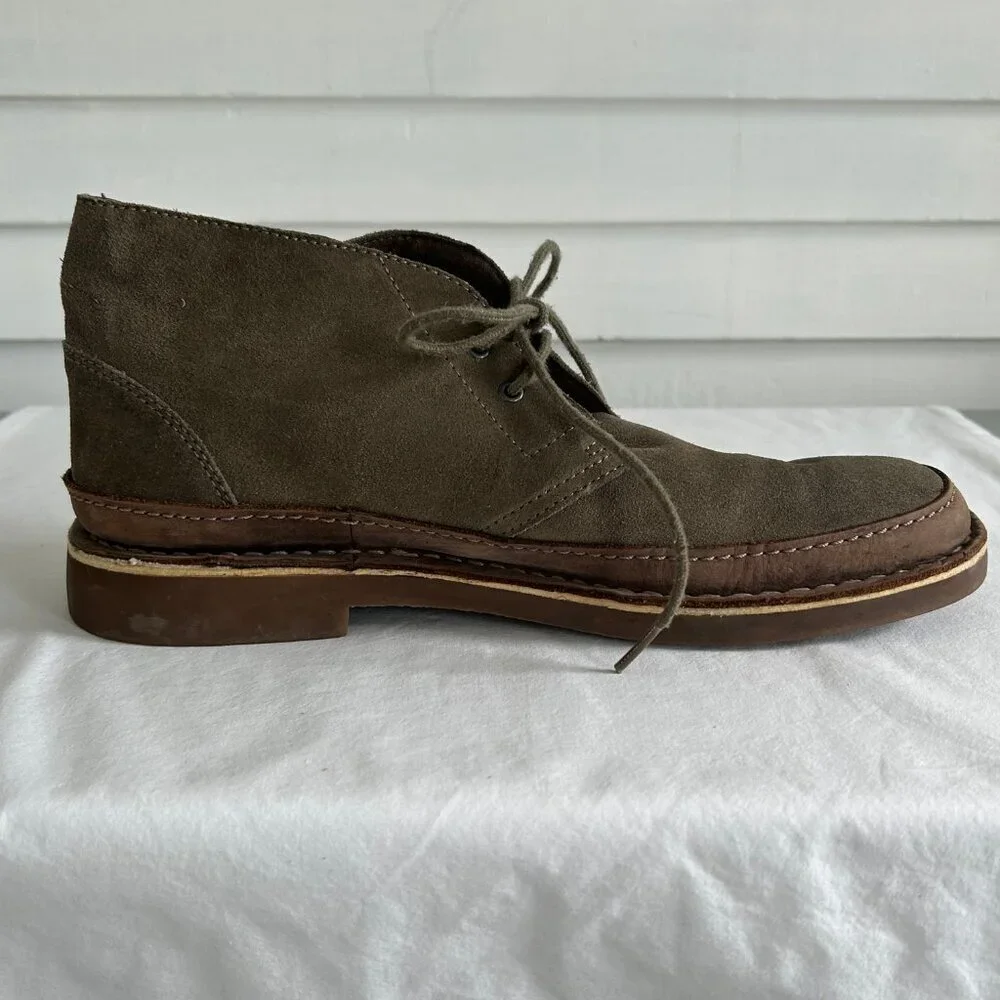 Clarks Bushacre Rand‎ Chukka Boots Brown Leather Lace Up Mens Shoes 10M